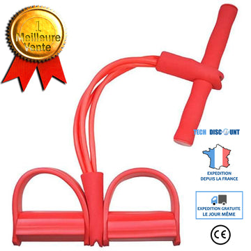 TD® Sport Maison Materiel, Corde de Tension Multifonctionnelle, Abdos Jambes Entraînement de Résistance,Redressement Assis  4 Tubes